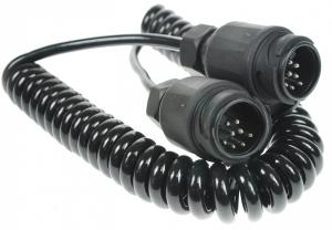 13 Pin Extension Lead 3m Curly Cable