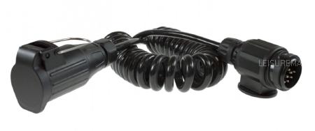 13 Pin Extension Lead 2.5m Curly Cable